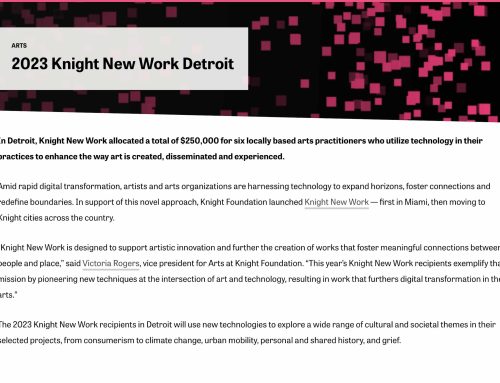 Knight Foundation 2023 New Work Winner